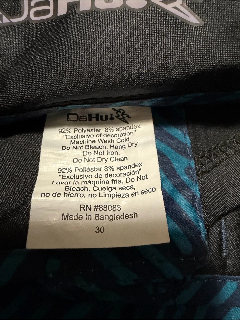 Da Hui Boardshorts Men’s 30 Blue (Inseam 10) Drawstring Cargo Pocket
